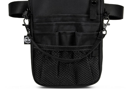 4-In-1 Nurse Fanny Pack with Medical Gear Pockets, Tape Holder, and Utility Storage for Stethoscopes, Bandage Scissors, and Emergency Supplies, Student and Nurse Use (Black)